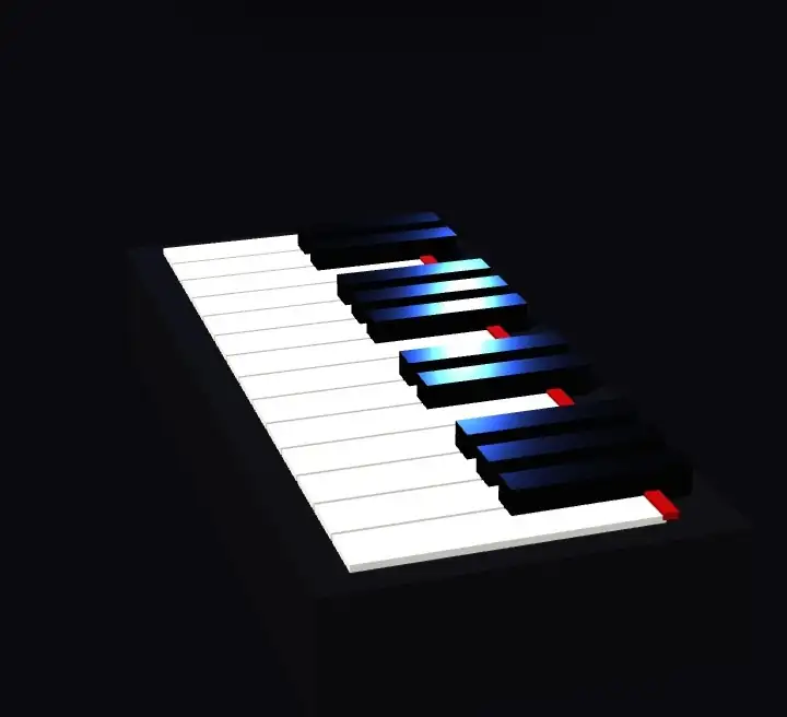 Nuovo piano 3d tastiera musicale tridimensionale