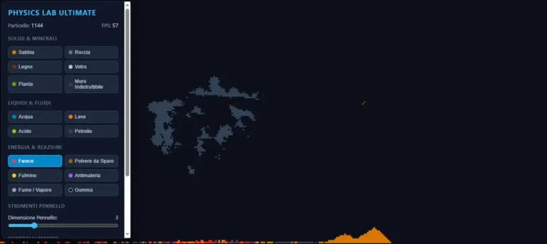 nuova sandbox hyper realistica simulatore di particelle html5